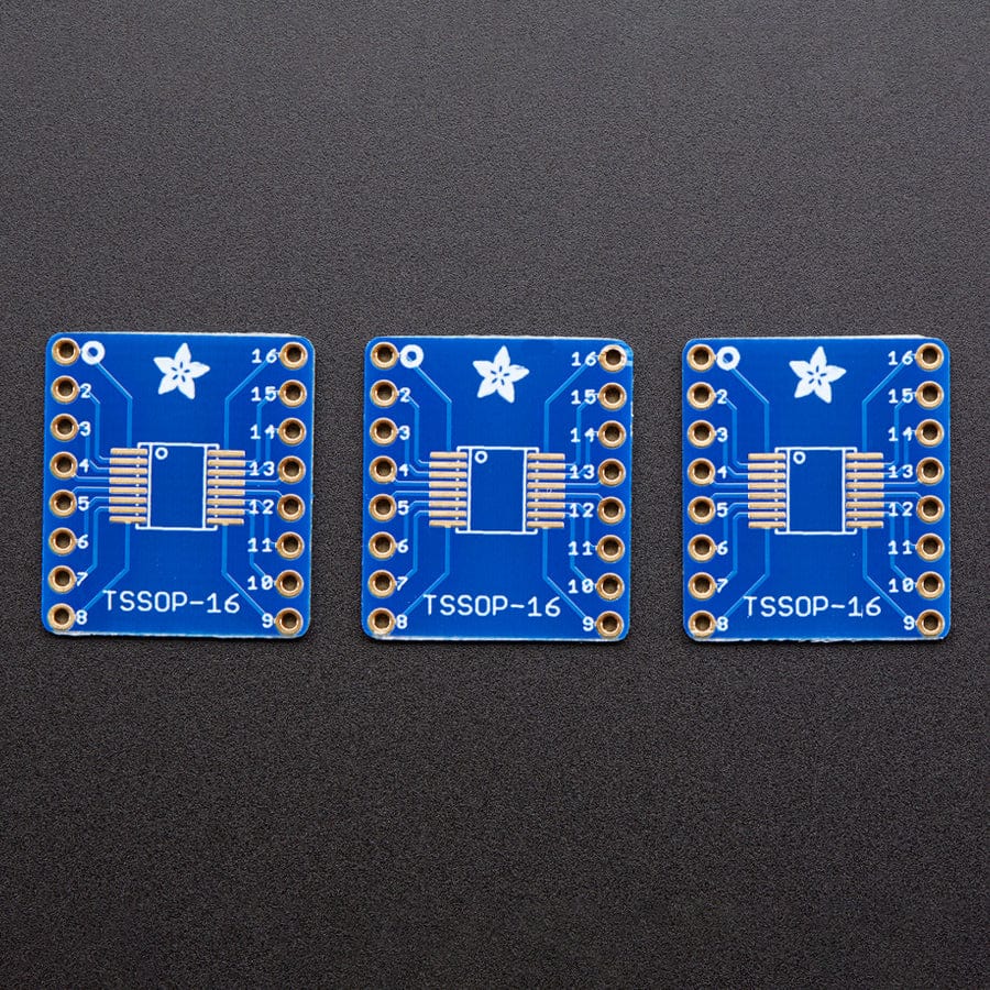 SMT Breakout PCB for SOIC-16 or TSSOP-16 - 3 Pack!