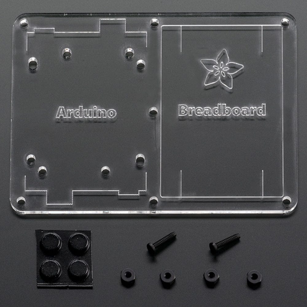 Plastic Mounting Plate for Breadboard and Arduino