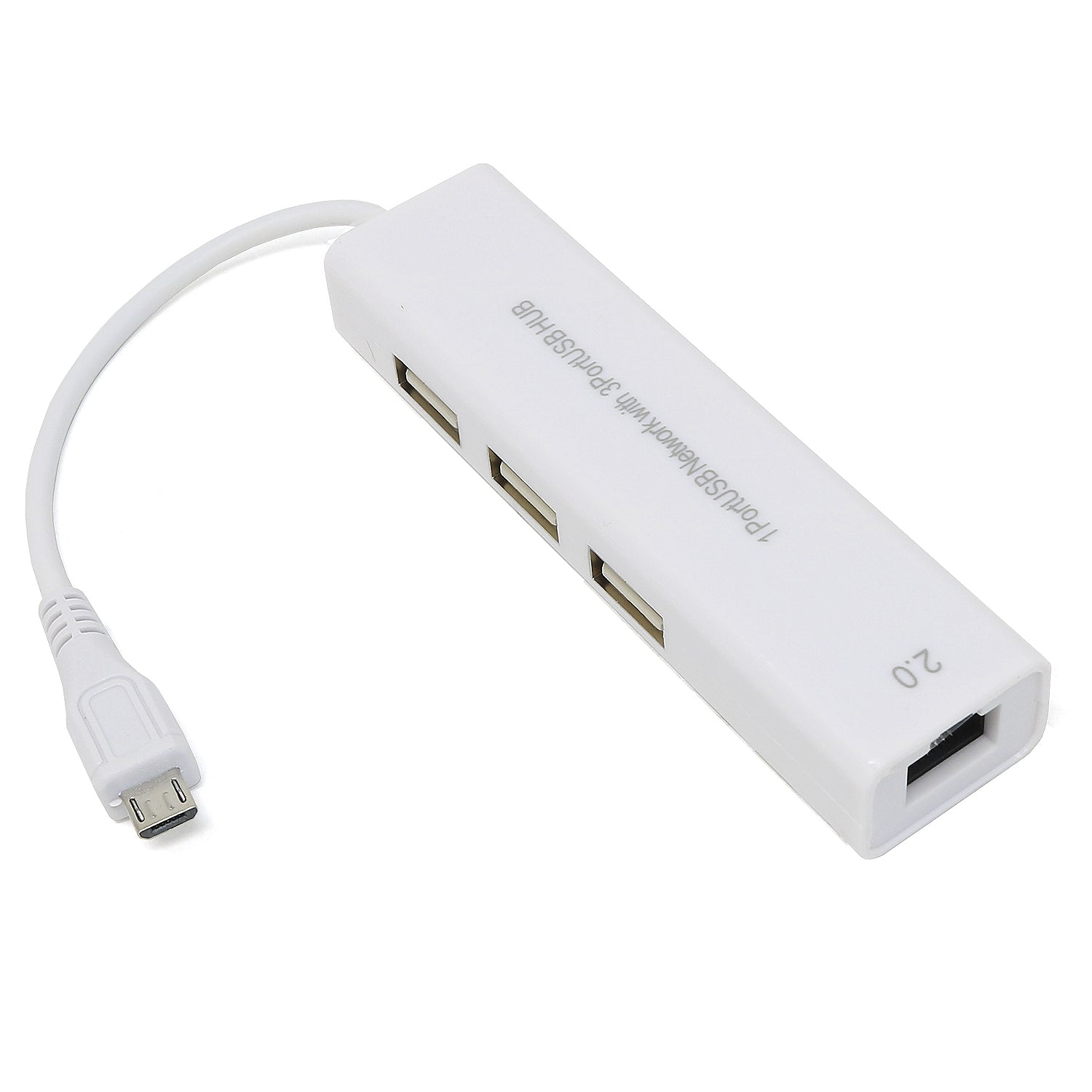 Ethernet and USB Hub with Micro-USB OTG Connector