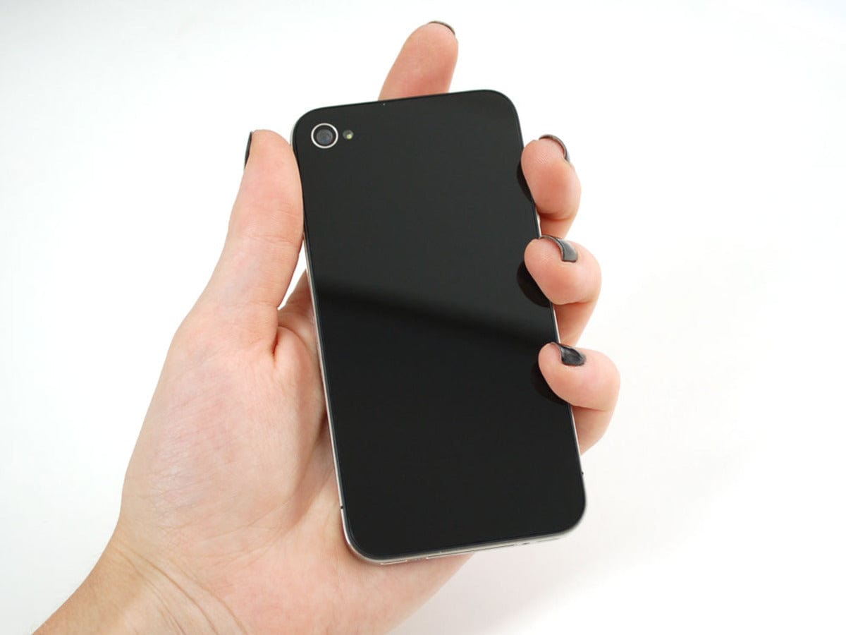 Black No-Logo iPhone Replacement Back - iPhone 4S [Discontinued]
