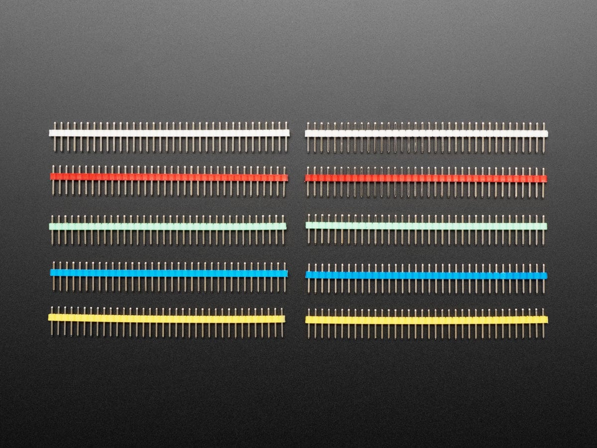Break-away 0.1" 36-pin strip male header - Rainbow Combo 10 Pack