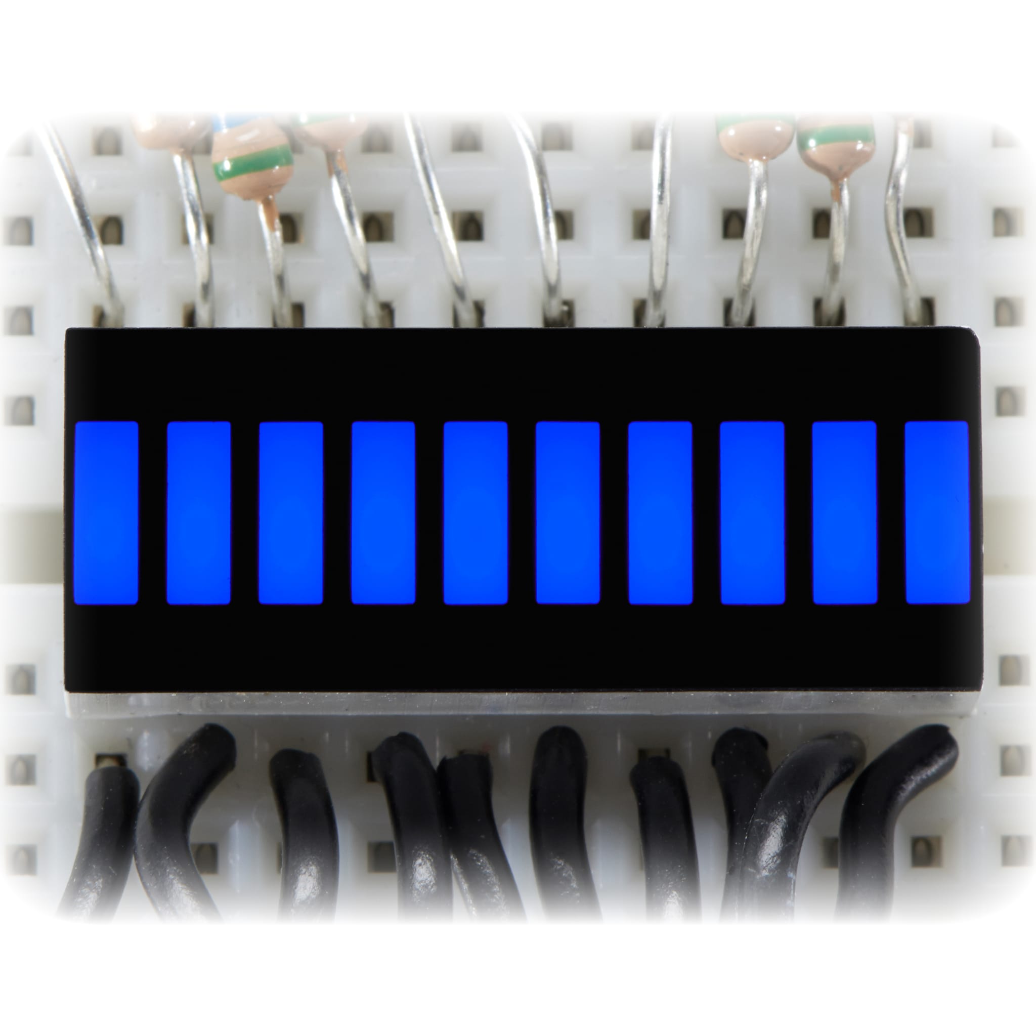 10 Segment Light Bar Graph LED Display - Blue (KWL-R1025BB)