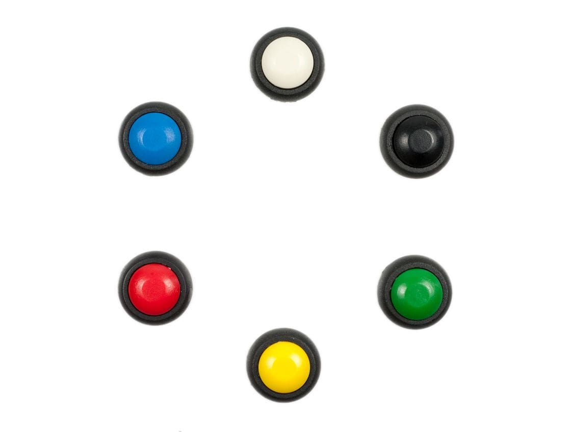 12mm Domed Push Button (6 Pack) [Discontinued]