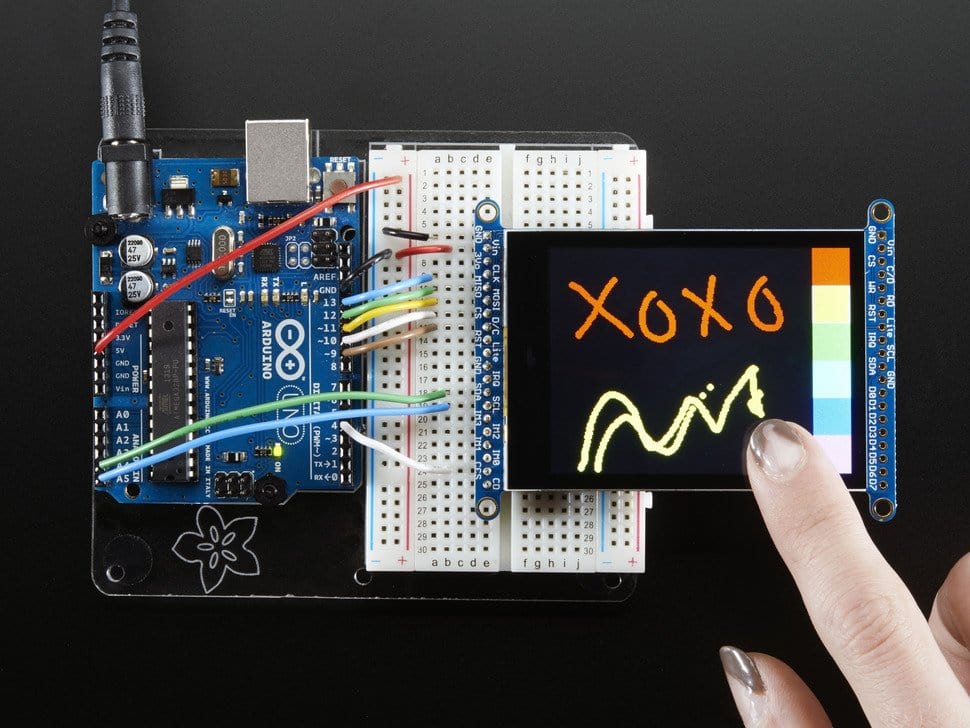 2.8" TFT LCD with Cap Touch Breakout Board w/MicroSD Socket [discontinued]
