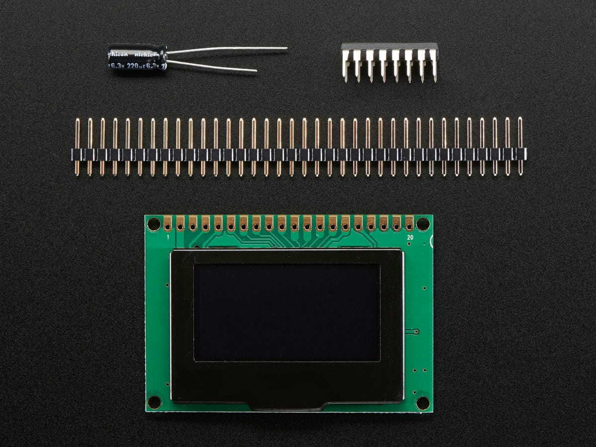 Monochrome 1.54" 128x64 OLED Graphic Display Module Kit [Discontinued]