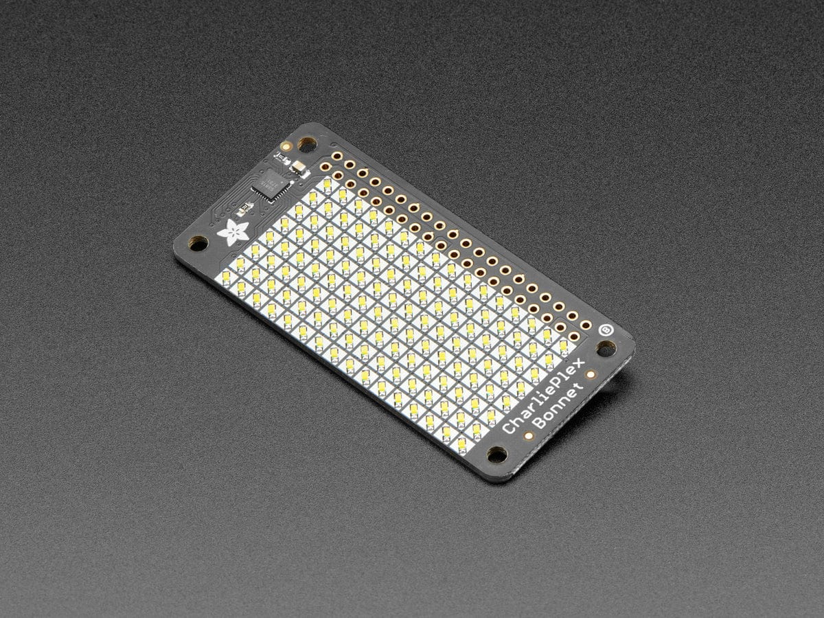 Adafruit CharliePlex LED Matrix Bonnet - 8x16 Warm White LEDs [Discontinued]