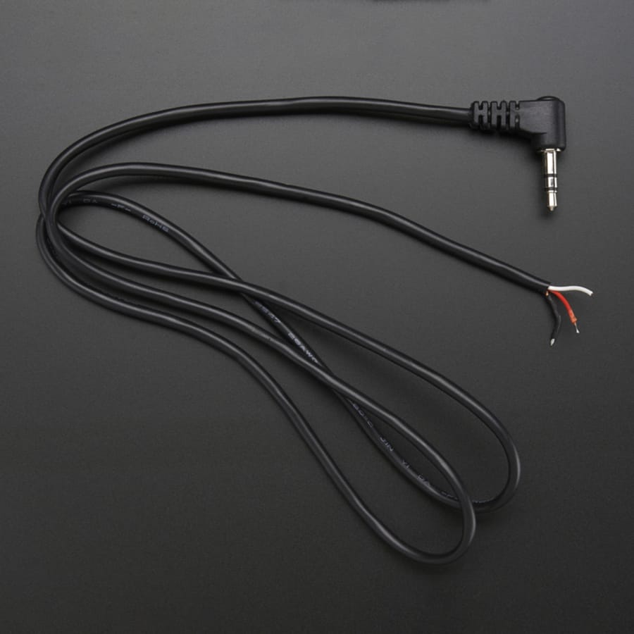 Right-Angle 3.5mm Stereo Plug to Pigtail Cable