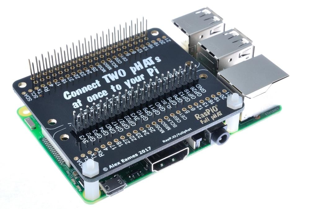 RasPiO FullpHAT (connect two pHATs) [Discontinued]