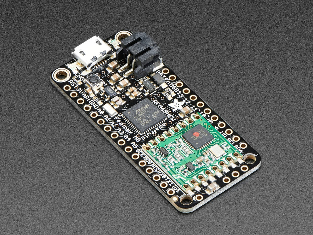 Adafruit Feather M0 RFM69HCW Packet Radio - 433MHz (RadioFruit)