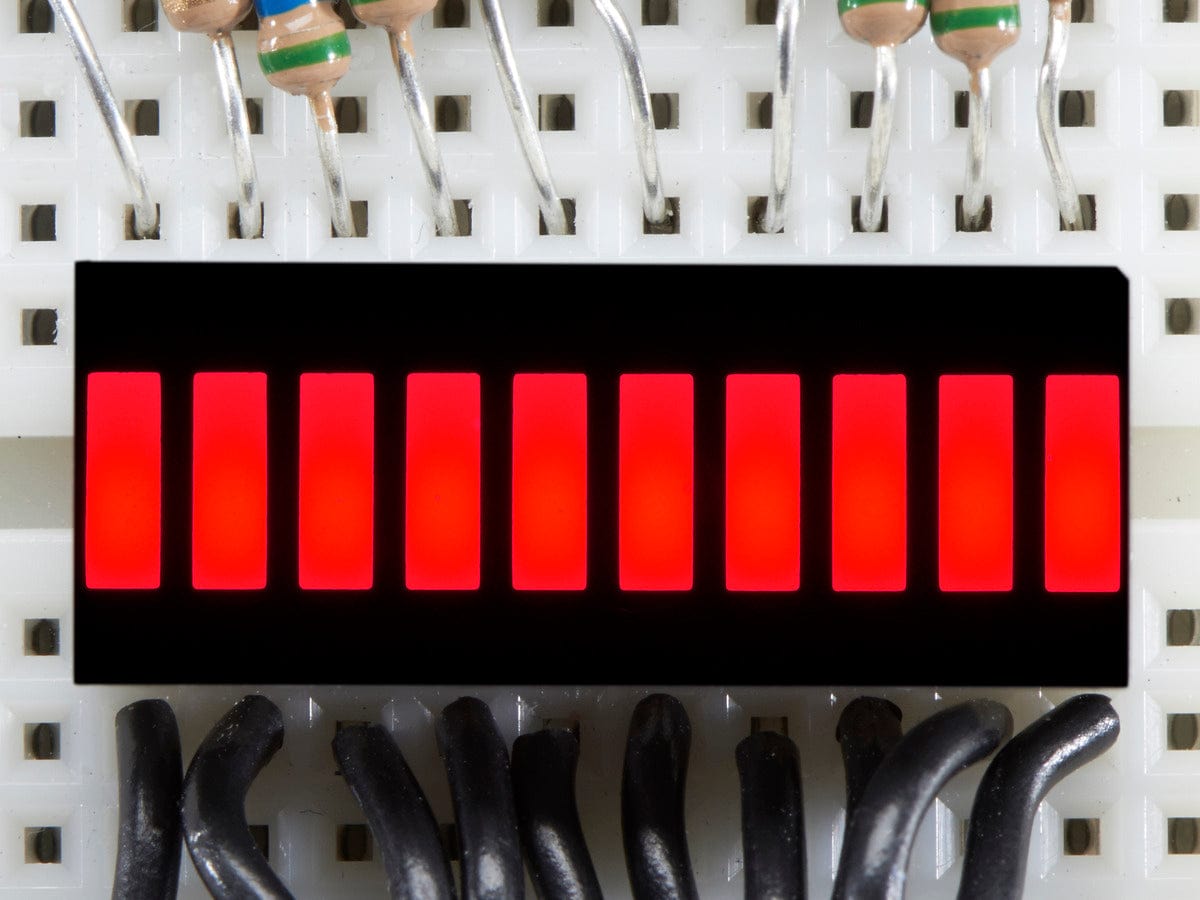 10 Segment Light Bar Graph LED Display - Red [Discontinued]