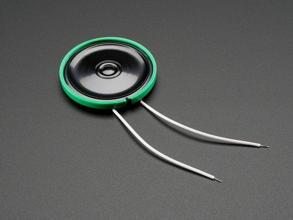Thin Plastic Speaker w/Wires - 8 ohm 0.25W