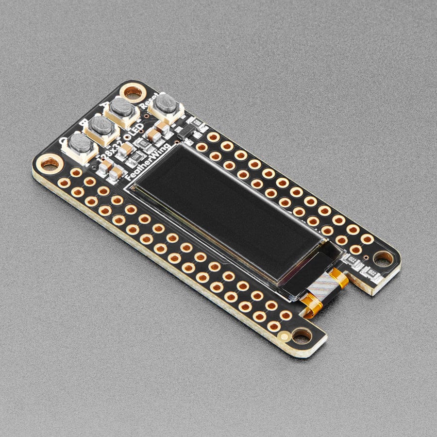 Adafruit FeatherWing OLED - 128x32 OLED Add-on For Feather