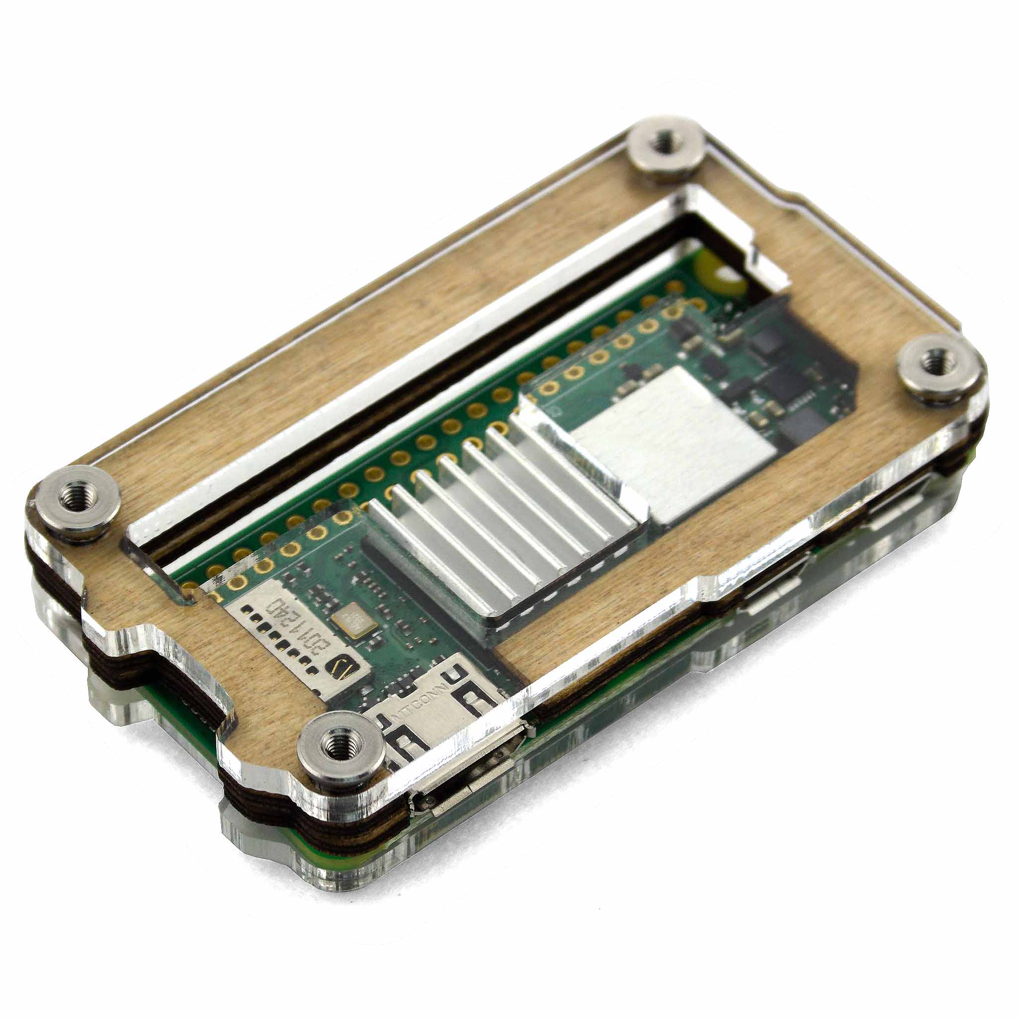 Zebra Zero GPIO Raspberry Pi Zero 2 Case - Wood [Discontinued]