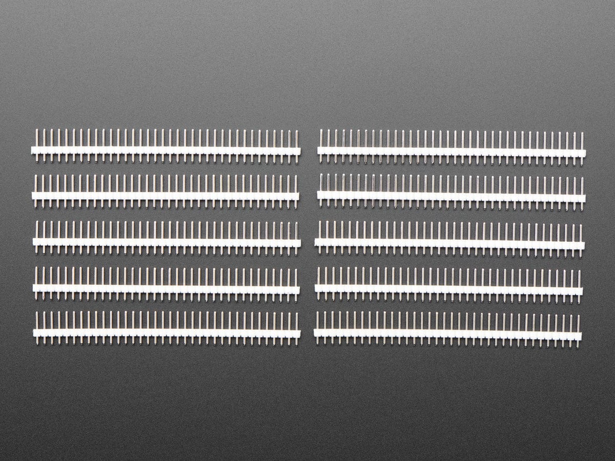 Break-away 0.1" 36-pin strip male header - White - 10 pack