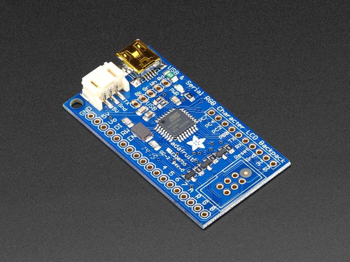 Adafruit USB + Serial LCD Backpack Add-On with Cable [Discontinued]