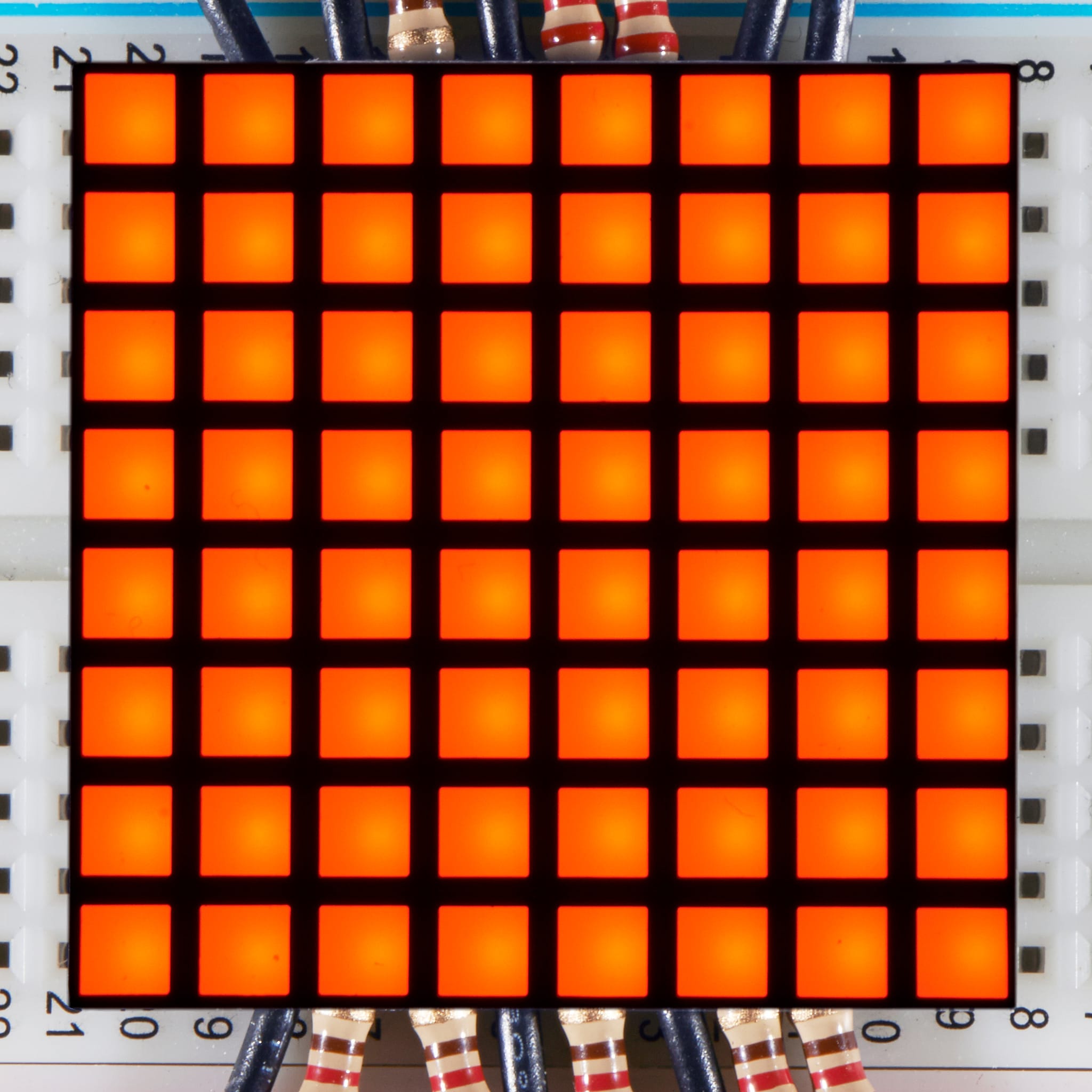 1.2" 8x8 Matrix Square Pixel - Amber (KWM-R30881CUAB)