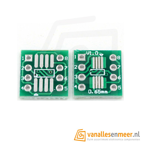 SMT Breakout PCB voor SOIC-8 of TSSOP-8