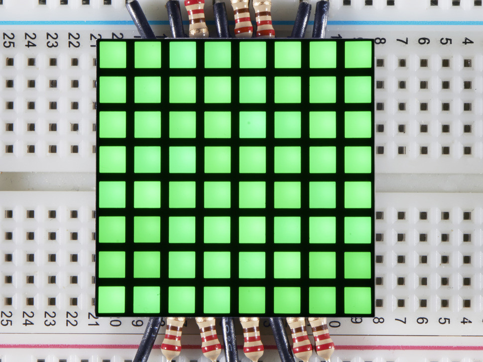 1.2 inch 8x8 Matrix Square Pixel - Green Adafruit 1820