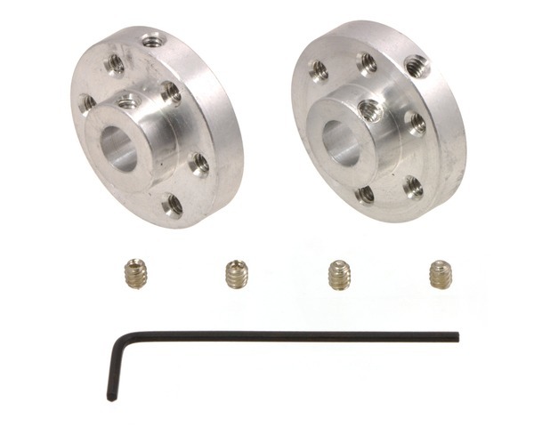 aluminium montagehub voor 6 mm as, 4-40 gaten (2-pack) Pololu 1083