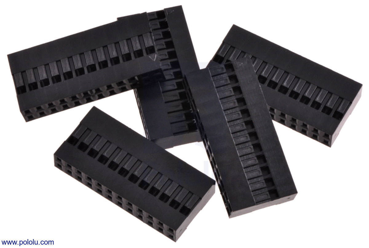 Dupont stekker Behuizing 2x12pin 5 stuks Pololu-1921