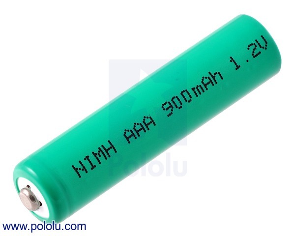 Rechargeable NiMH AAA Battery: 1.2V, 900mAh, 1 cell Pololu 1002