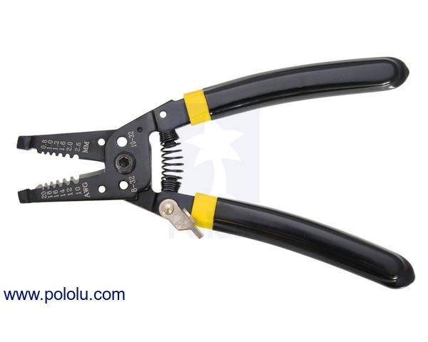 Wire Stripper 10-20 AWG Solid (12-22 AWG Stranded) striptang Pololu 1922