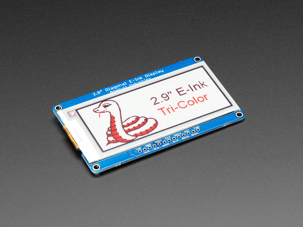 2.9inch Red/Black/White eInk Display Breakout - THINK INK Adafruit 1028