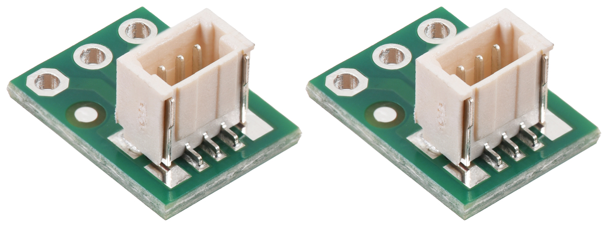 Pololu 4812 JST SH breakoutboard 3 pin male top entry 1.0 mm pitch set van 2 breadboard adapter 2.54 mm