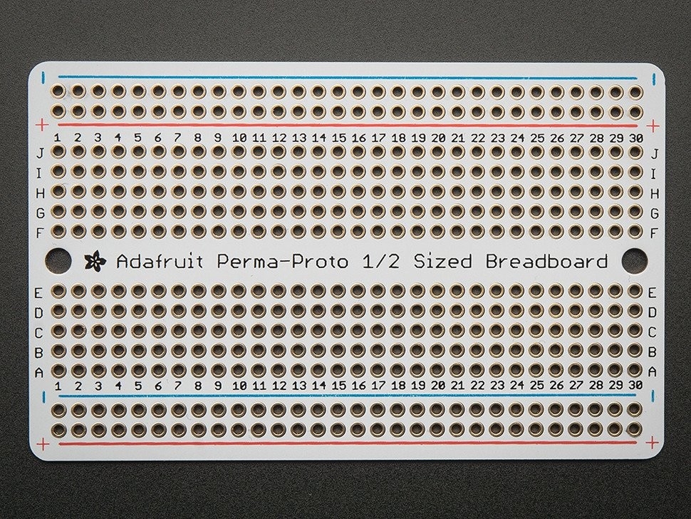 Prototyping board PermaProto half-sized breadboard PCB Adafruit 1609