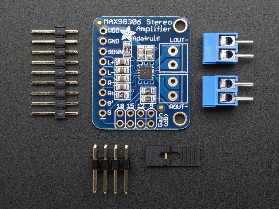 Stereo 3.7W Class D Audio Amplifier - MAX98306 Adafruit 987