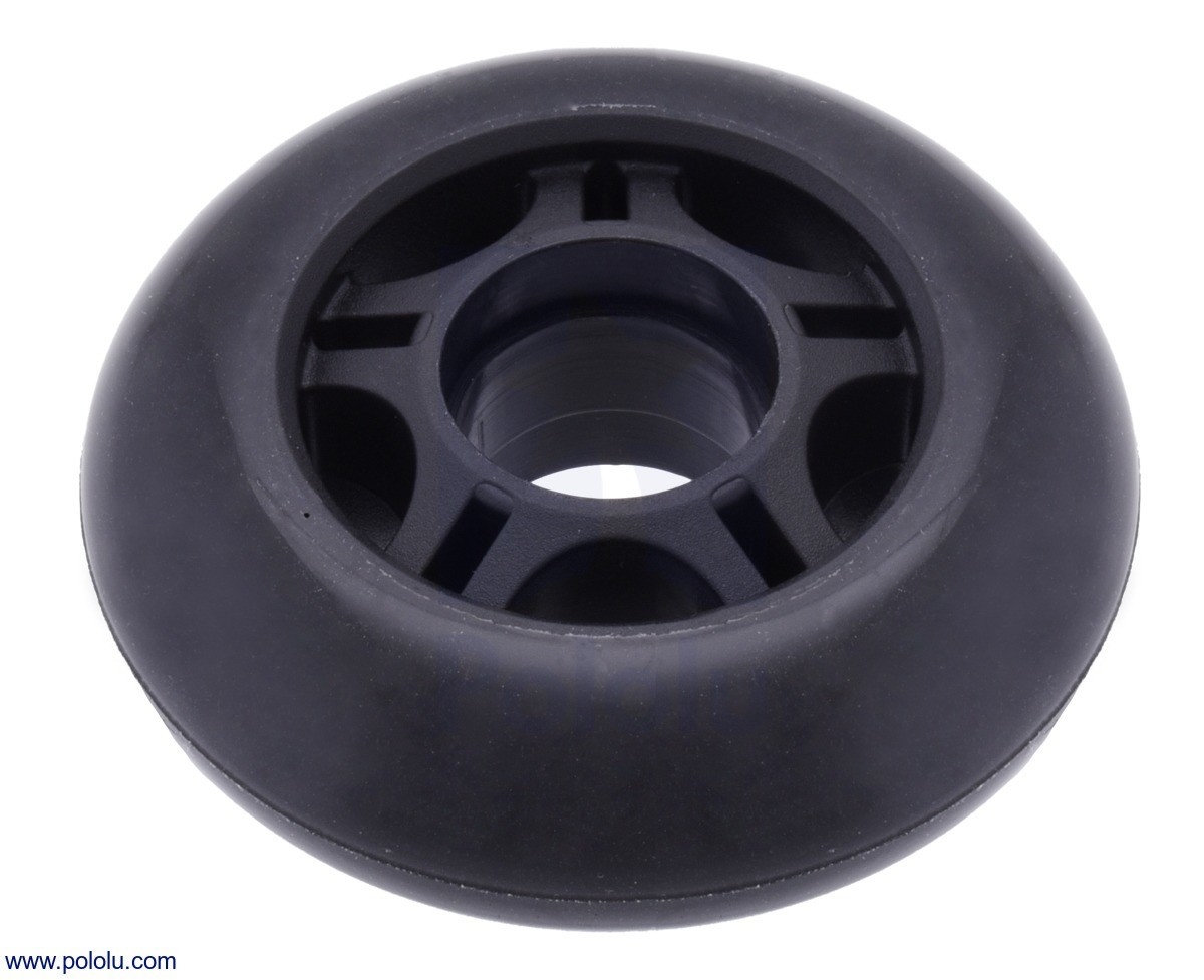 Scooter/Skate Wheel 70×25mm - Black Pololu 3272