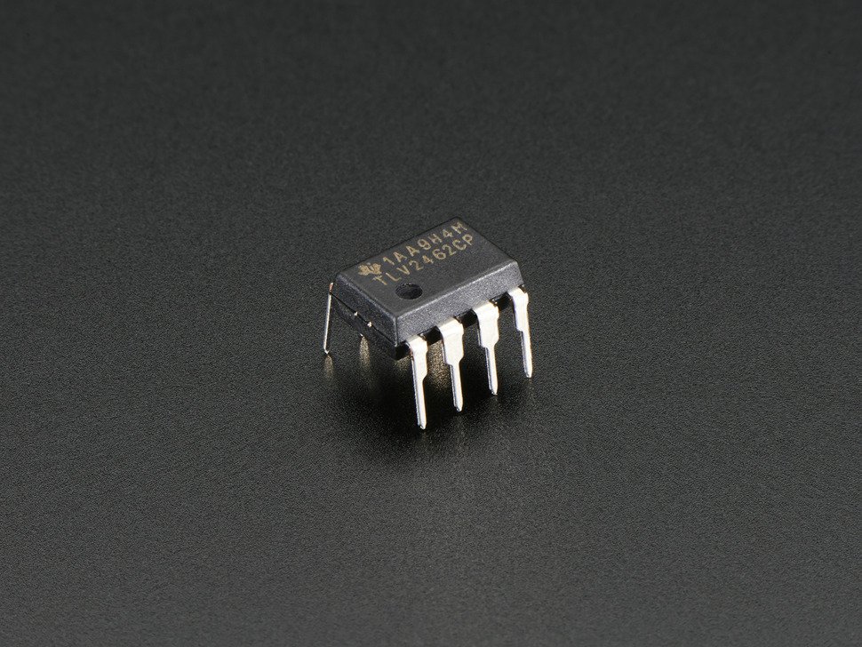 Op Amp - Dual Rail-to-Rail - 2.7-6V power @ 80mA output - TLV2462 Adafruit 808
