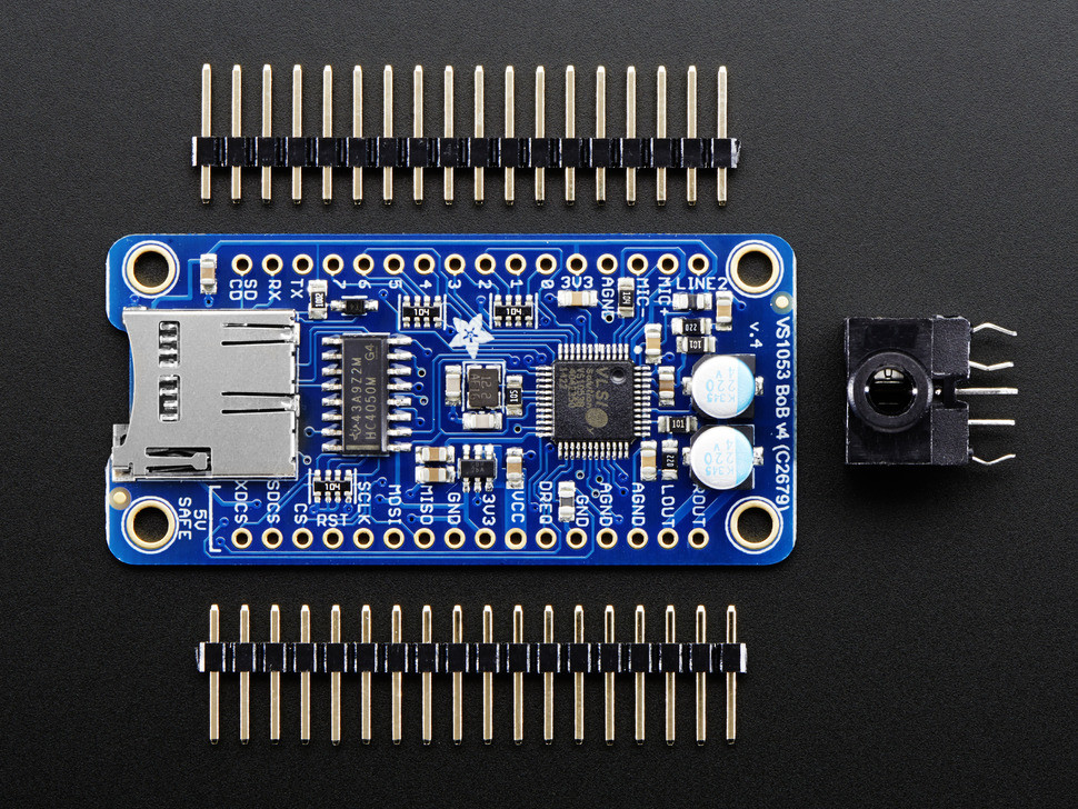 VS1053 + MicroSD Breakout - MP3/WAV/MIDI/OGG Play + Record - v4 Adafruit 1381