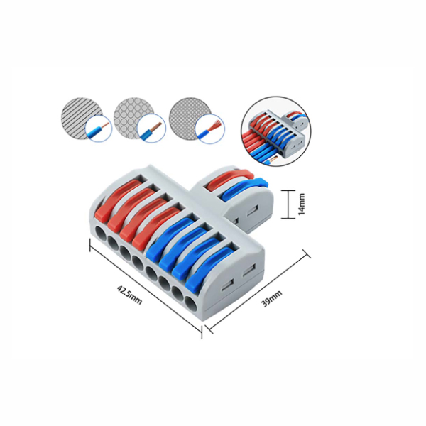 Lasklem - kabel Verbinding connector - duo - 2/8 polig - 32A -400V Rood-Blauw SPL-82