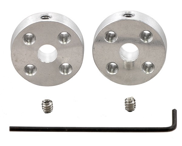 aluminium montagehub voor 5 mm as, 4-40 gaten (2-pack) Pololu 1203