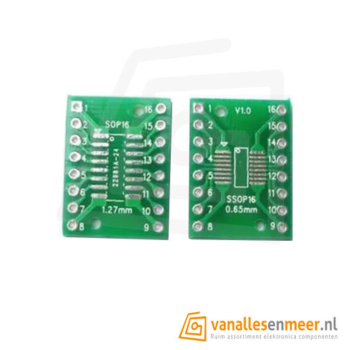 SMT Breakout PCB voor SOIC-16 of SSOP-16