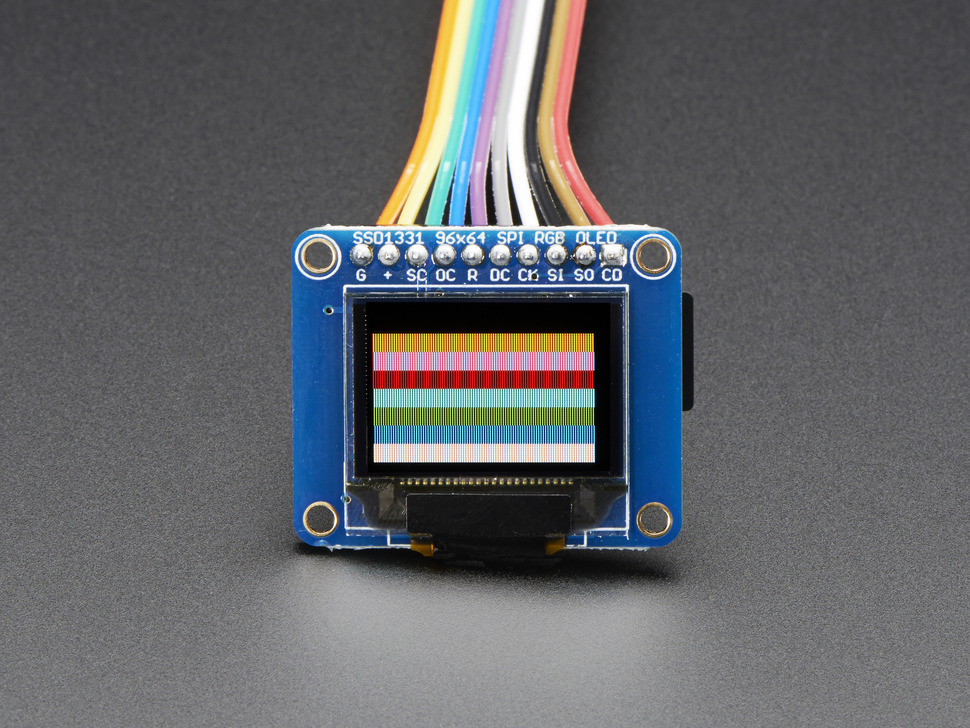 OLED Breakout Board - 16-bit Color 0.96 inch w/microSD holder Adafruit 684