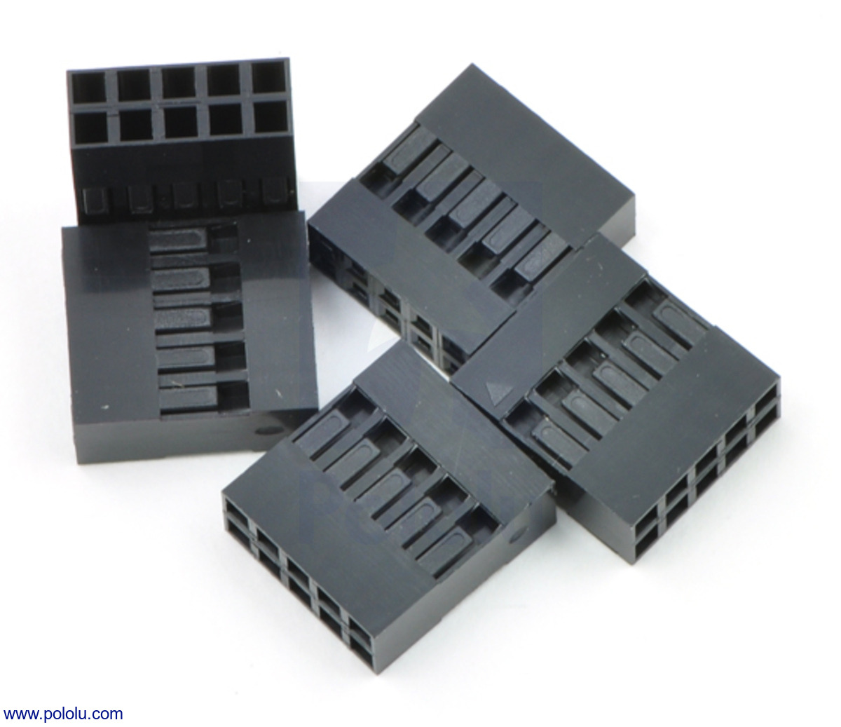 2,54 mm Dupont Krimpconnectorbehuizing: 2×5-Pins – 5 stuks – Pololu-1913