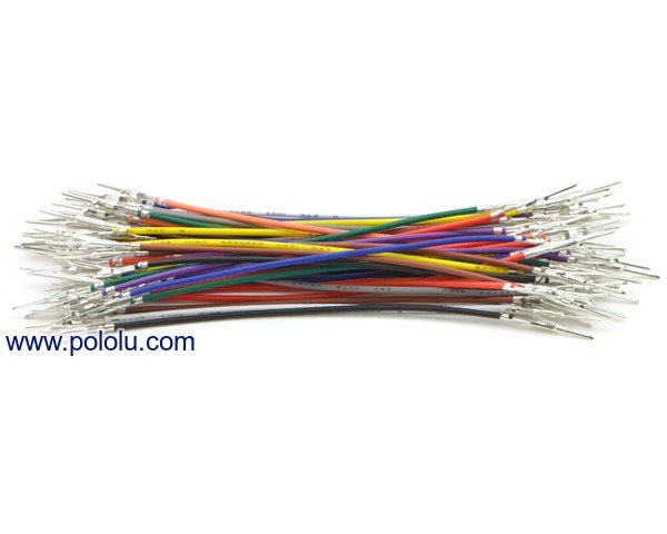 Wires Pre-crimped Terminals 50-Piece 10-Color M-M 7,5cm Pololu 1808