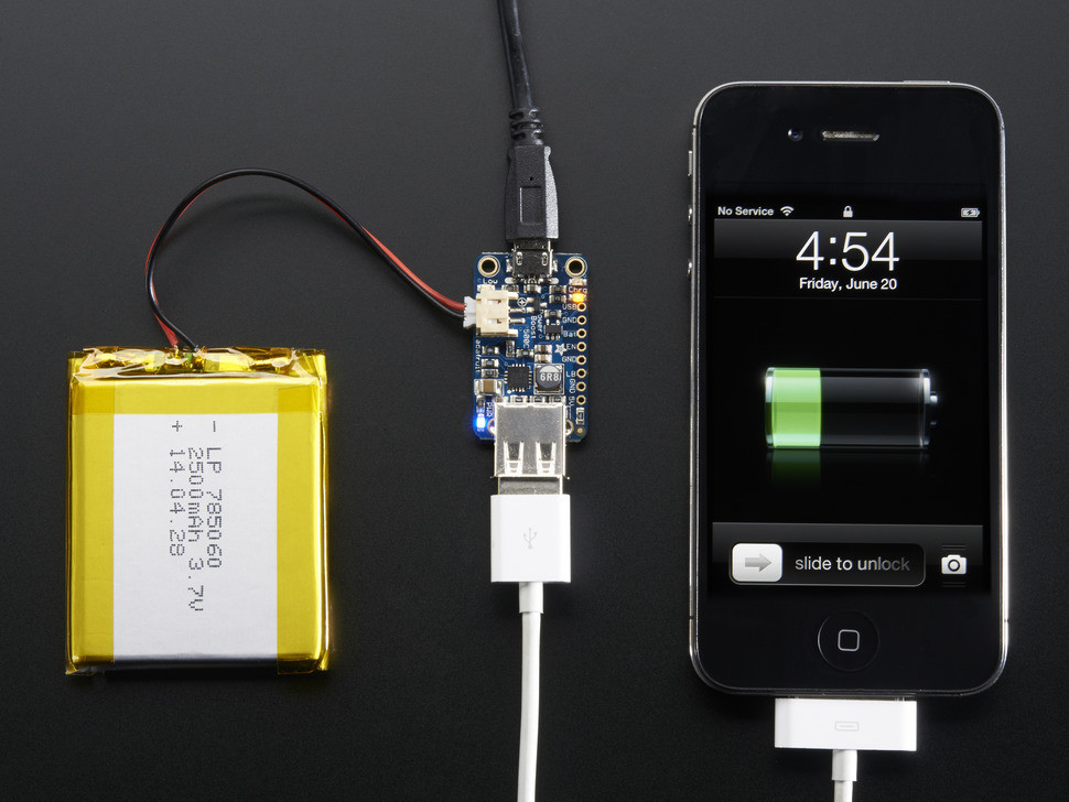PowerBoost 500 Charger - Rechargeable 5V Lipo USB Boost @ 500mA+ Adafruit 1944