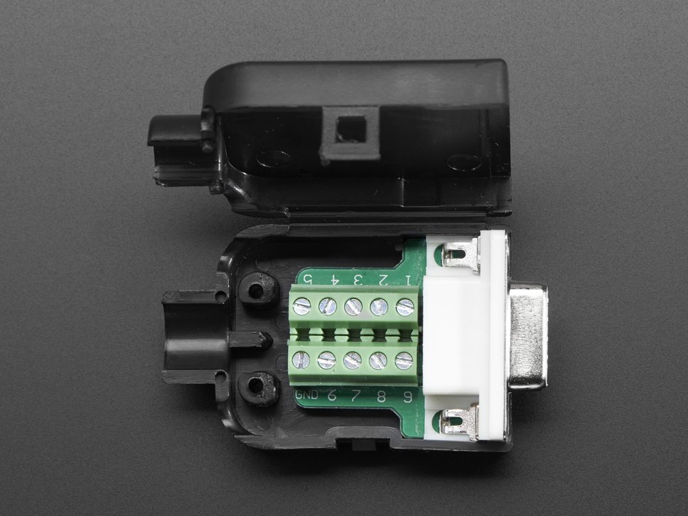 DB9 Female Socket Connector to Terminal Block Breakout Adafruit 3122