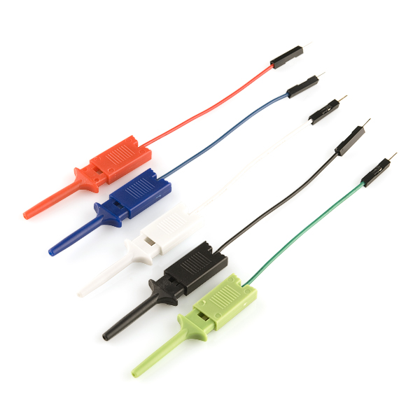 Male Jumperkabel met IC-Clip 6cm Sparkfun 09741