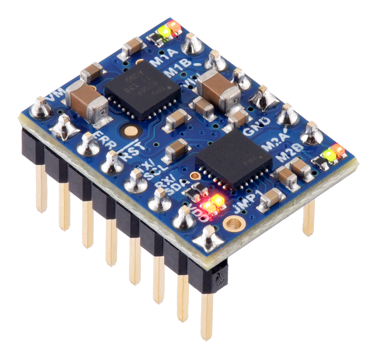 Motoron M2T256 Dual I2C Motor Controller (Header Pins Soldered) Pololu 5064