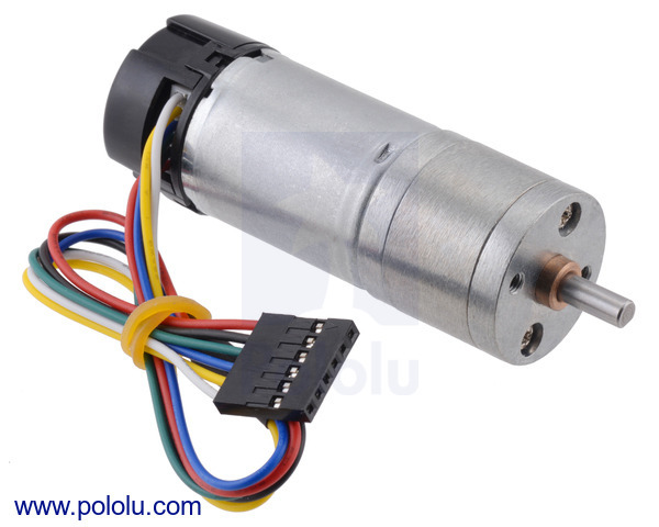47:1 Metal Gearmotor 25Dx67L mm MP 12V with 48 CPR Encoder Pololu 4865