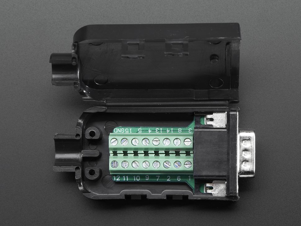 DB15 Male Plug to Terminal Block Breakout Adafruit 3125