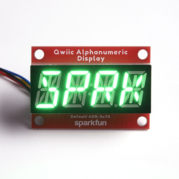 Qwiic Alphanumeric Display - Green Sparkfun 18566
