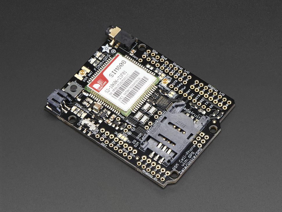 FONA 808 Shield - Mini Cellular GSM + GPS for Arduino Adafruit 2636
