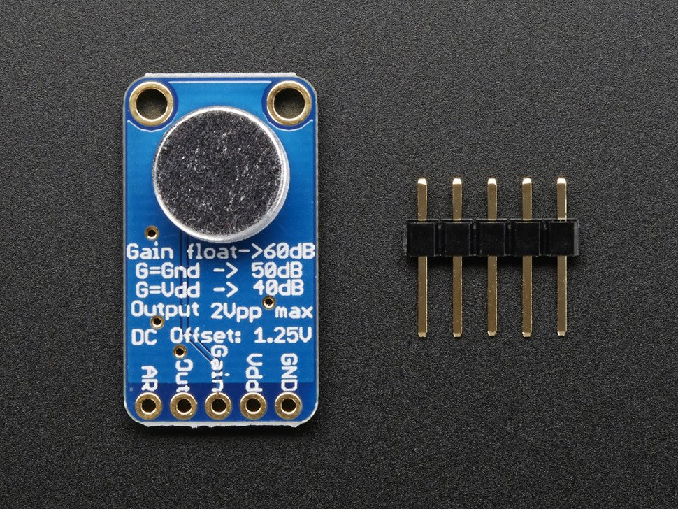 Electret Microphone Amplifier - MAX9814 with Auto Gain Control Adafruit 1713