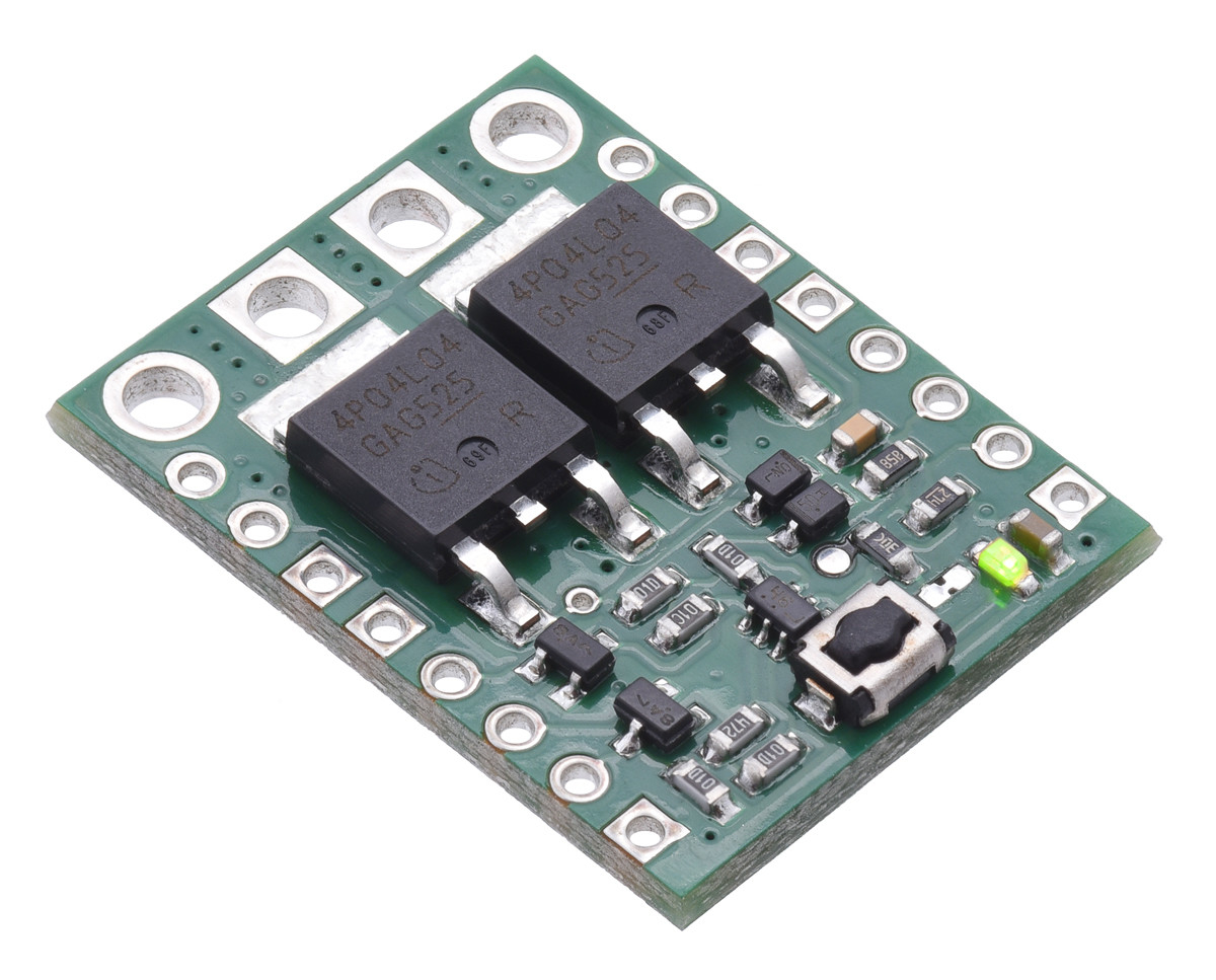 Big Pushbutton Power Switch with Reverse Voltage Protection, HP Pololu 2813