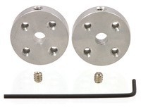 Universal Aluminum Mounting Hub for 4mm Shaft, M3 Holes (2-Pack) Pololu 1997